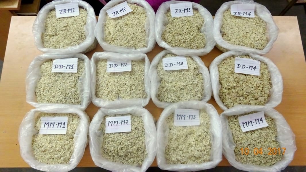 Thick sized flaked rice prepared from different varieties of paddy