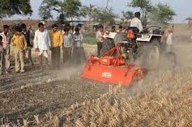 put Crop residues in the soil 2-3 cm below the surface