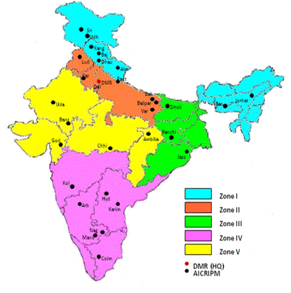 Maize crop Zones of India